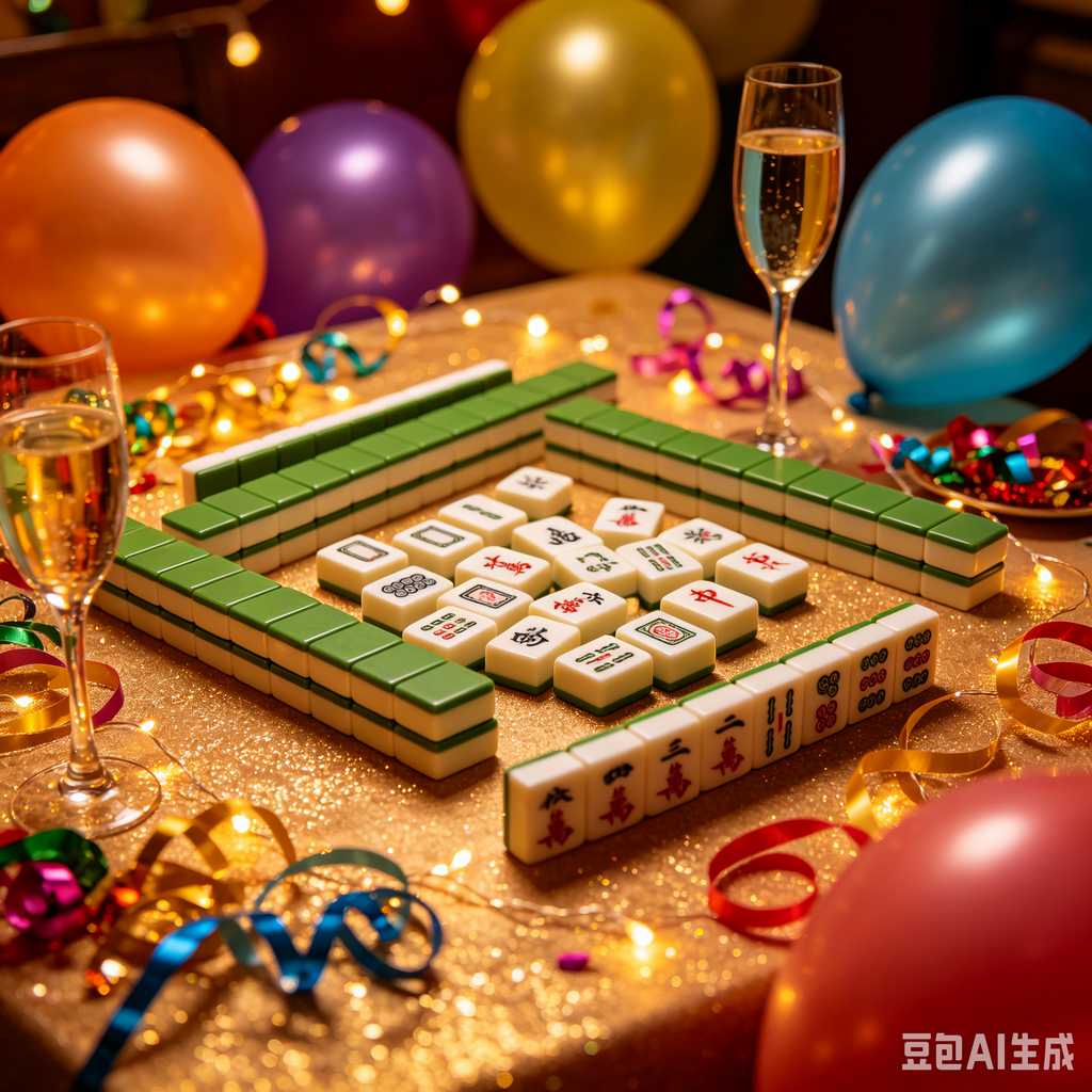 vivid color print mahjong set